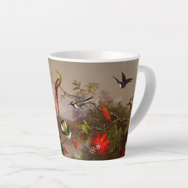 Tropische Landschaft mit zehn Hummingbirds Heade Milchtasse (Rechte Ecke)