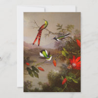 Tropische Landschaft mit zehn Hummingbirds Heade