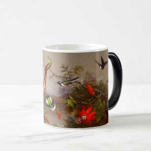 Tropische Landschaft mit zehn Hummingbirds Heade Verwandlungstasse
