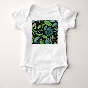 Tropische Lauheit: Regenwaldgrün. Baby Strampler