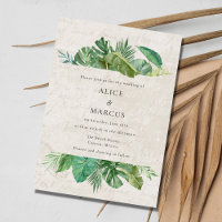 Tropische Leaf-Age Papier Beach Hochzeit in Urlaub