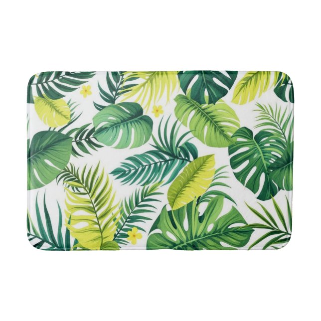 Tropische Leaf-Geschichte - Monstera & Banana Leaf Badematte (Vorderseite)