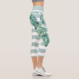 Tropische Leggings Monstera-Blätter