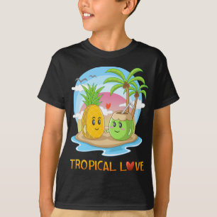 Tropische Liebe Funny Tropical Island Happy Couple T-Shirt
