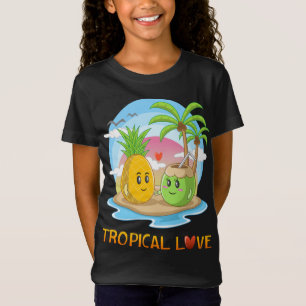 Tropische Liebe Funny Tropical Island Happy Couple T-Shirt