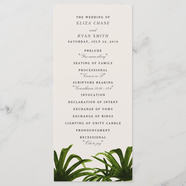 Tropische Liebe / Programm (Vorderseite)