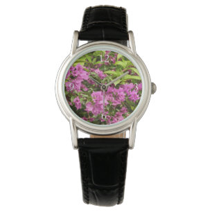 Tropische lila Bougainvillea-Blüte Armbanduhr