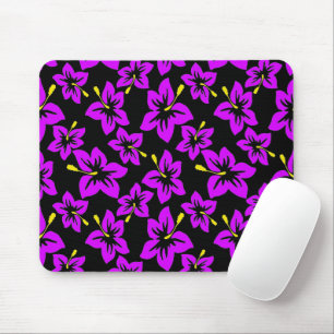 Tropische Lila hawaiianische Hibiskus-Blume Mousepad