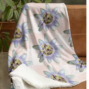 Tropische Lila Passion-Blume Sherpadecke