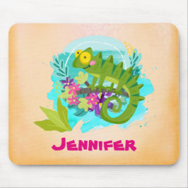 Tropische Lizard mit Personalisierten Blume Mousepad