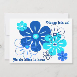 Tropische Luau-Einladungen zum Blumenregen Einladung