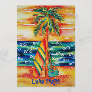 Tropische Luau Party Einladung