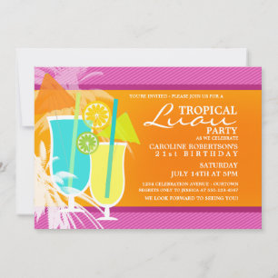 Tropische Luau-Party-Einladungen Einladung