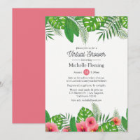 Tropische Luau-Virtual-Bridal- oder Baby-Party