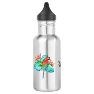 Tropische Macaw Parrot Personalisiert Water Flasch Edelstahlflasche