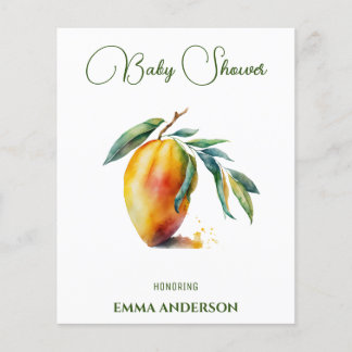 Tropische Mango | Babyparty Flyer