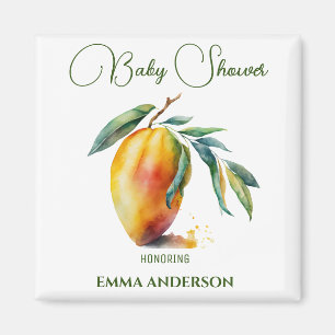 Tropische Mango   Babyparty Magnet