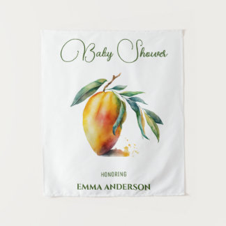 Tropische Mango | Babyparty Wandteppich