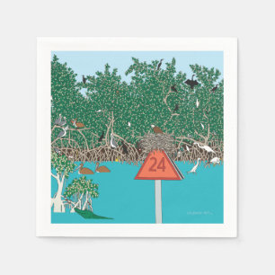 Tropische Mangroveninsel Serviette