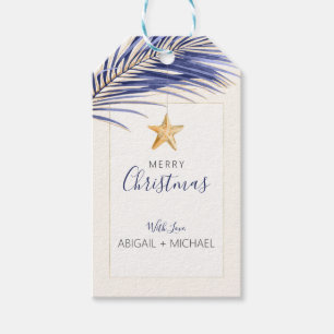 Tropische Marine und Gold Wasserfarbe Starfish Wei Geschenkanhänger