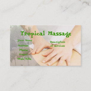 Tropische Massage Visitenkarte