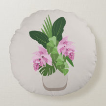 Tropische Medinilla Rosa Blume in Beige Vase
