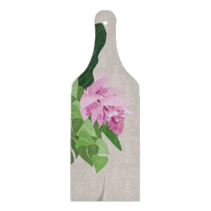 Tropische Medinilla Rosa Blume in Beige Vase Schneidebrett