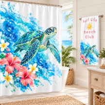 Tropische Meeresschildkröte Aquarell