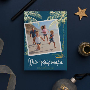 Tropische Mele Kalikimaka Foto-Folien-Weihnachtska Folien Feiertagskarte