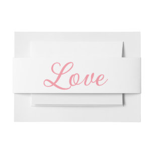 Tropische minimalistische rosa Sommerhochzeit Lieb Einladungsbanderole