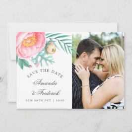 Tropische Minzflorensommerhochzeit rettet das Datu Save The Date