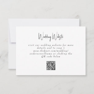 Tropische moderne einfache Hochzeit QR-Code-Einsch