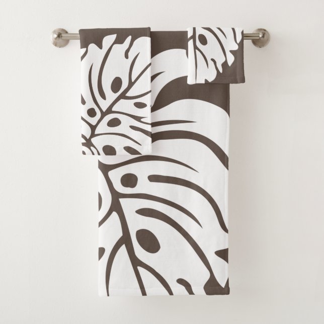 tropische moderne hawaiianische Steppe Badhandtuch Set (Insitu)