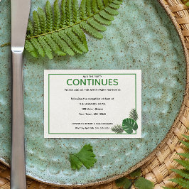 Tropische Moderne Hochzeit nach Party Card RSVP Karte