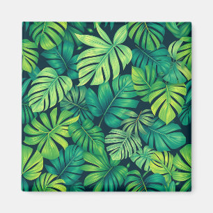 Tropische Monstera-Blätter Dschungelmuster Magnet