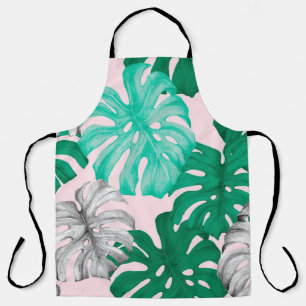 Tropische Monstera Blätter handgezeichnete Abbildu Schürze