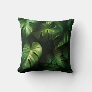 Tropische Monstera-Blätter - Luxu-Gründesign Kissen