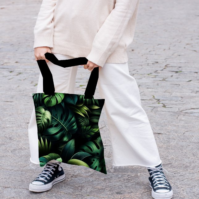 Tropische Monstera Botanische Grüne Dschungel  (Tote Bag)