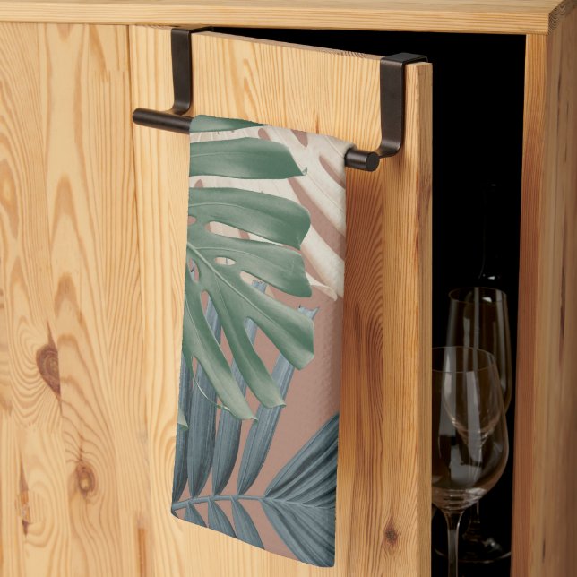 Tropische Monstera Dschungelblätter 2 Geschirrtuch (Drittel gefaltet)