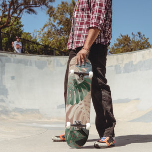 Tropische Monstera Dschungelblätter 2 Skateboard
