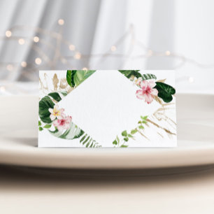 Tropische Monstera-Hochzeit Platzkarten