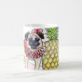 Tropische Mops-Tasse Kaffeetasse