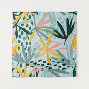 Tropische nahtlose Textur mit Blätter aus Palmen,  Wandteppich