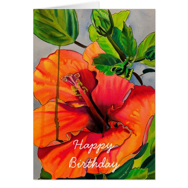 Tropische Neon Hibiskus Blume (Vorne)