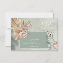 Tropische Oase Palmblattkarten UAWG RSVP Karte