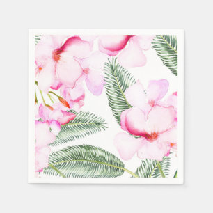 Tropische Oase Rosa Grüne Hawaiianische Hochzeitsd Serviette