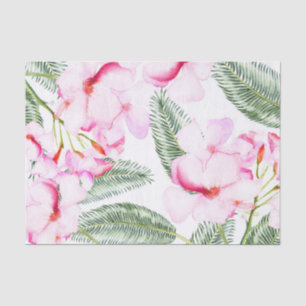 Tropische Oase Rosa Grünhawaiianische Blumenhochze Seidenpapier