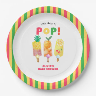 Tropische Obstcreme zum Pop Kinderdusche bereit Pappteller