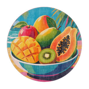 Tropische Obstschale Illustration Schneidebrett