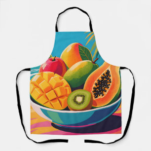 Tropische Obstschale Illustration Schürze